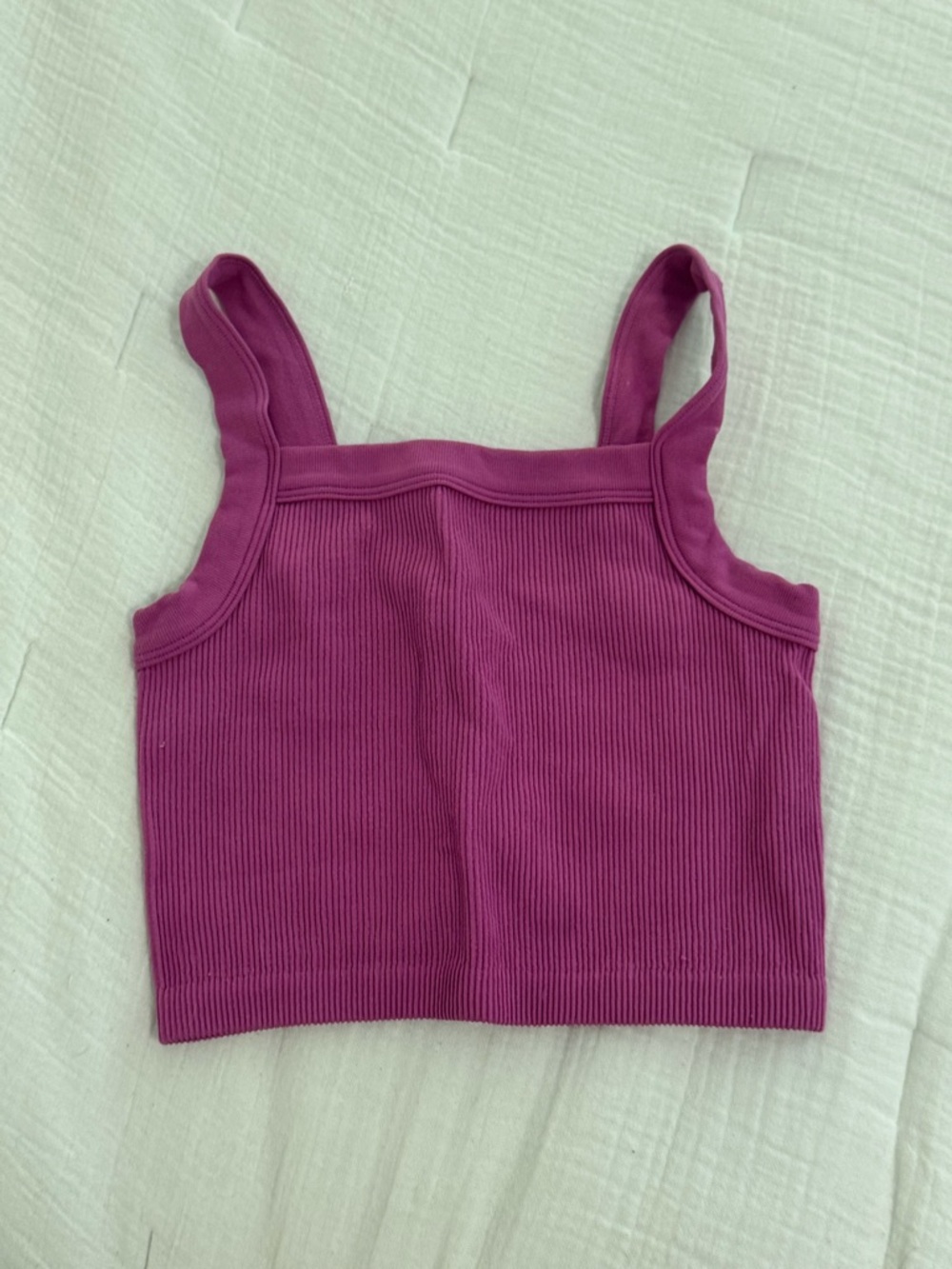 Cotton On Ribbed Crop Tank in Plum